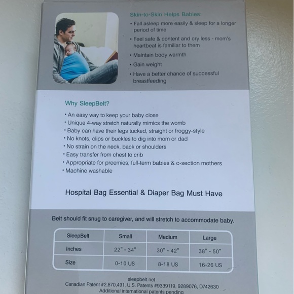 NEW Seat Belt - Infant skin-to-skin fall protection - Picture 2 of 5